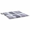 vidaXL Coussins de chaise de jardin lot de 2 carreaux gris 40x40x4 cm