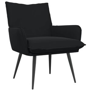 vidaXL Fauteuil Noir Velours