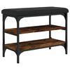 vidaXL Banc à chaussures chêne fumé 62x32x47 cm bois d'ingénierie