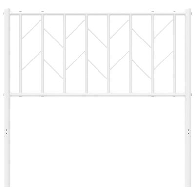 vidaXL Tête de lit métal blanc 90 cm