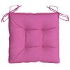 vidaXL Coussins de chaise lot de 2 rose 50x50x7 cm tissu oxford