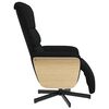 vidaXL Fauteuil inclinable avec repose-pieds noir tissu