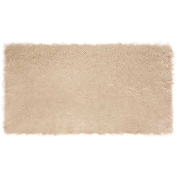 vidaXL Tapis en fausse Tafalla Beige 60 x 110 cm Polyester