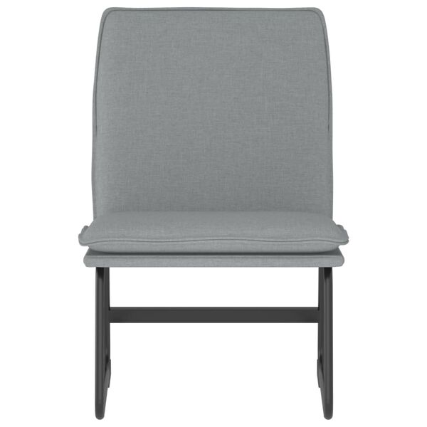 vidaXL Chaise longue Gris clair 52x75x76 cm Tissu