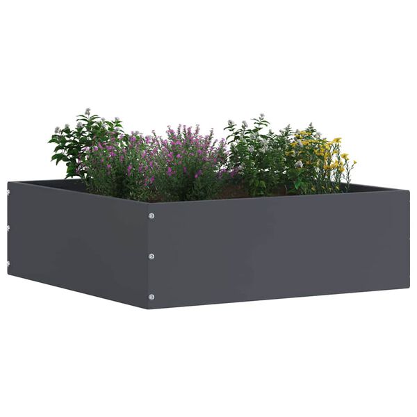 vidaXL Bordure de Pelouse 6 pcs Anthracite 40 x 40 x 13 cm Acier