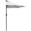 vidaXL Parasol de jardin demi Couleur sable 294 x 150 x 224 cm tissu