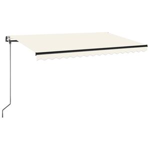 vidaXL Auvent r&eacute;tractable automatique 400x350 cm Cr&egrave;me