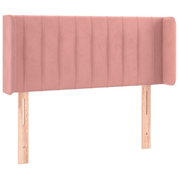 vidaXL T&ecirc;te de lit &agrave; LED Rose 83x16x78/88 cm Velours