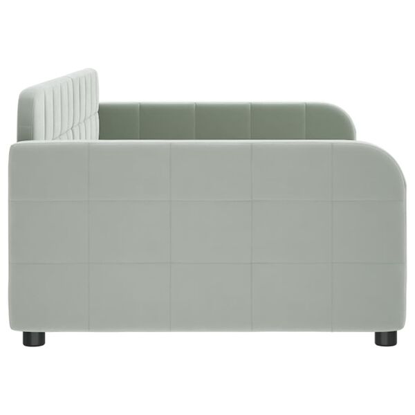 vidaXL Lit de repos sans matelas gris clair 100x200 cm velours