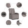 vidaXL Fauteuil inclinable taupe tissu