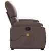 vidaXL Fauteuil inclinable de massage Marron Similicuir