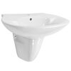 vidaXL Lavabo mural c&eacute;ramique blanc 690x520x210 mm