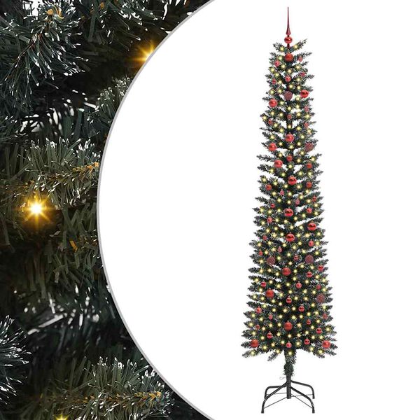 vidaXL Sapin de No&euml;l artificiel Vert 240 cm PVC, plastique et acier