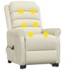 vidaXL Fauteuil de massage Cr&egrave;me Similicuir