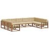 vidaXL Ensemble de canap&eacute;s d'ext&eacute;rieur 9 pc Naturel et Beige