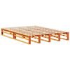 vidaXL Lit biblioth&egrave;que sans matelas cire marron 140x190cm bois massif