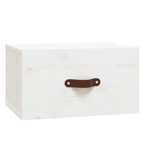 vidaXL Table de chevet murale Blanc 40x29,5x22 cm
