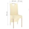 vidaXL Chaises &agrave; manger lot de 6 cr&egrave;me similicuir