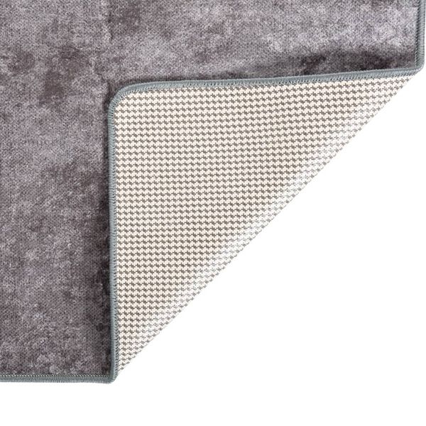 vidaXL Tapis lavable gris 400x300 cm antidérapant