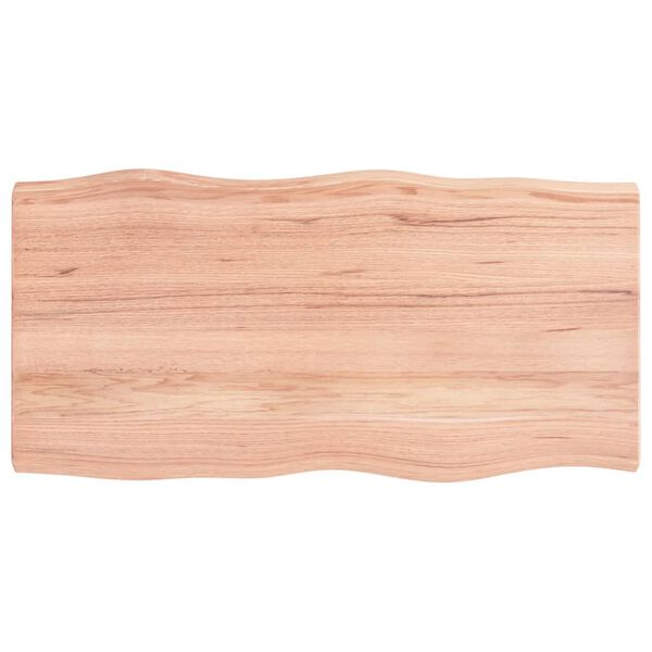 vidaXL Dessus de table bois massif traité bordure assortie