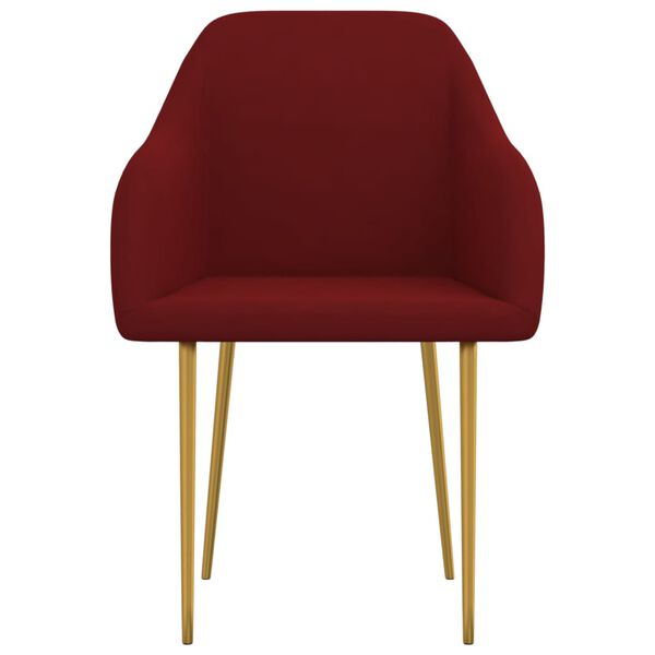 vidaXL Chaises &agrave; manger lot de 6 rouge bordeaux velours