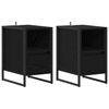 vidaXL Table de chevet 2 pc Ch&ecirc;ne noir 39,5 x 30 x 50 cm