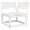 vidaXL Salon de jardin 5 pcs blanc bois massif de pin