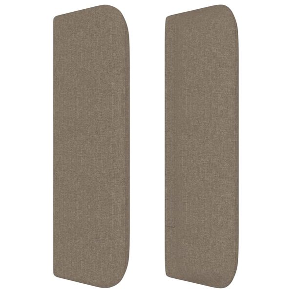 vidaXL T&ecirc;te de lit avec oreilles Taupe 93x16x78/88 cm Tissu
