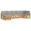 vidaXL Ensemble de canap&eacute;s d'ext&eacute;rieur 7 pc Blanc et gris clair