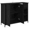 vidaXL Buffet Ch&ecirc;ne noir 100 x 33 x 75 cm Bois d'ing&eacute;nierie
