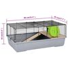 vidaXL Cage pour hamsters gris 80x45x34 cm polypropyl&egrave;ne et m&eacute;tal