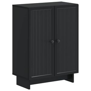 vidaXL Meuble de Rangement de Salle de Bain EDE Noir 59,5 x 31 x 80 cm