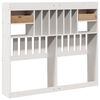 vidaXL T&ecirc;te de lit avec rangement blanc 135 cm bois massif de pin