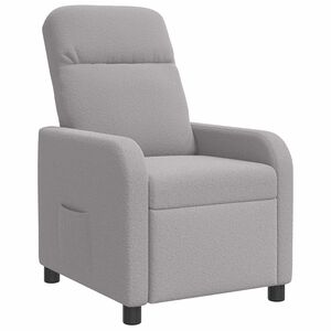 vidaXL Fauteuil inclinable Gris clair Boucl&eacute;
