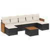 vidaXL Salon de jardin 8 pcs avec coussins noir r&eacute;sine tress&eacute;e