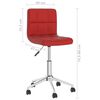 vidaXL Chaise de bureau pivotante Rouge bordeaux Similicuir