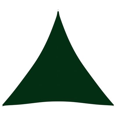 vidaXL Voile parasol tissu oxford triangulaire 4,5x4,5x4,5m vert foncé