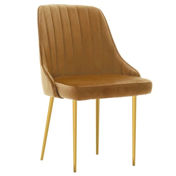 vidaXL Chaises &agrave; manger lot de 4 marron velours