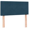 vidaXL Sommier &agrave; lattes de lit et matelas bleu fonc&eacute; 100x210cm velours