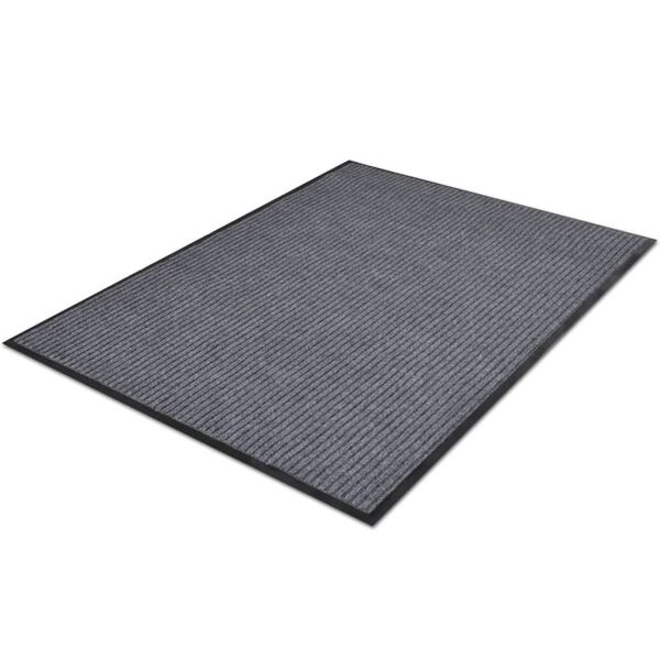 vidaXL Tapis d'entr&eacute;e gris 90 x 120 cm PVC