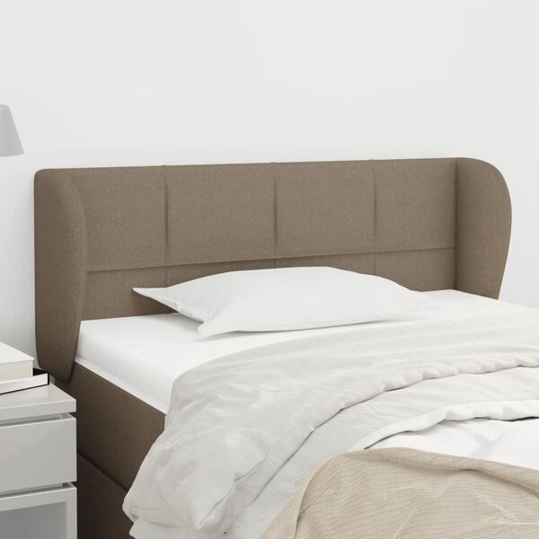 vidaXL T&ecirc;te de lit avec oreilles Taupe 93x23x78/88 cm Tissu