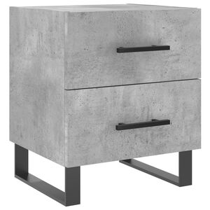 vidaXL Table de chevet gris b&eacute;ton 40x35x47,5 cm bois d&rsquo;ing&eacute;nierie