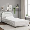 vidaXL Cadre de lit Viana sans matelas blanc 100x203 cm similicuir