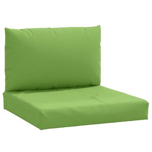 vidaXL Coussins de palette lot de 2 vert m&eacute;lang&eacute; tissu