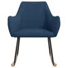 vidaXL Chaise &agrave; bascule Bleu Tissu