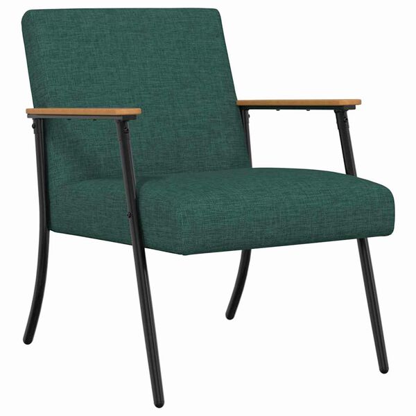 vidaXL fauteuil Vert fonc&eacute; 59 x 75 x 78 cm tissu