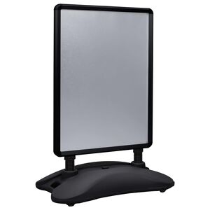 vidaXL Support d'affiche A1 &agrave; base d'eau Noir Alliage d'aluminium