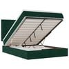 vidaXL Cadre de lit ottoman avec matelas vert fonc&eacute; 140x200 cm velours