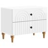 vidaXL Cabinet de chevet avec tiroir Blanc brillant 62 x 34,5 x 48 cm