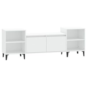 vidaXL Meuble TV Blanc 160x35x55 cm Bois d'ing&eacute;nierie